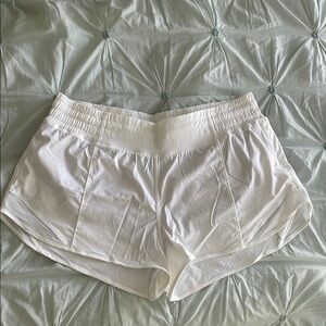 Lululemon White Athletic Shorts